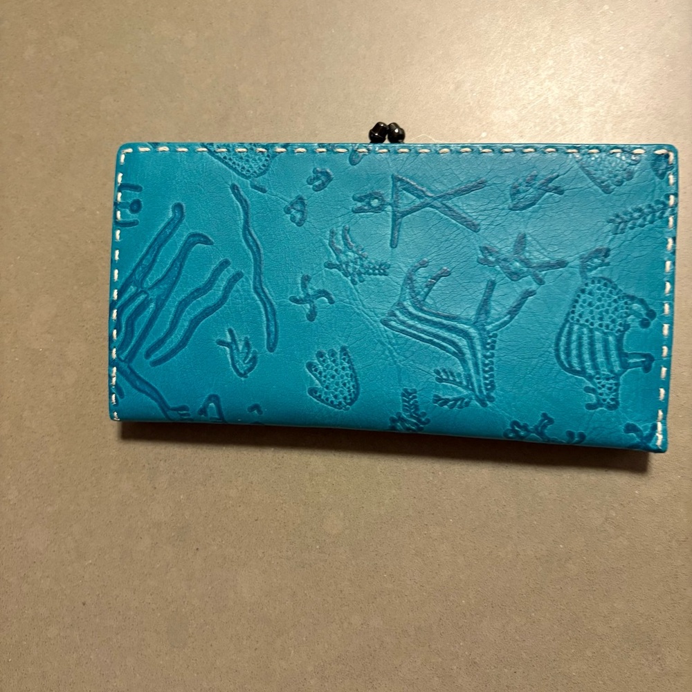 Blue Embossed Women's Wallet